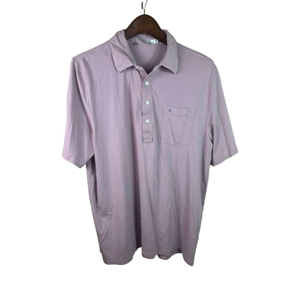 CRIQUET‎ Dusty Pink Pima Cotton Polo Shirt Mens Size XL Golf Casual